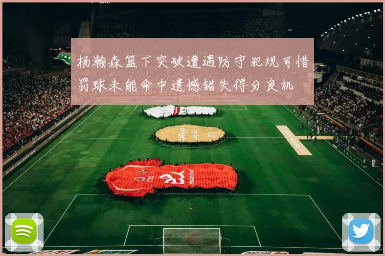 杨瀚森篮下突破遭遇防守犯规可惜罚球未能命中遗憾错失得分良机